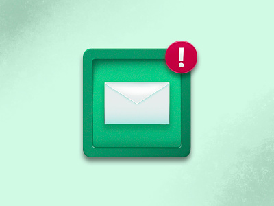Mail badge illustration mail notification tech web web design