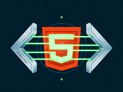 HTML 5 code coding html 5 illustration laser tech web