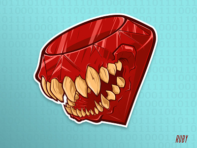 Ruby illustration illustrator language ruby sticker tech vector