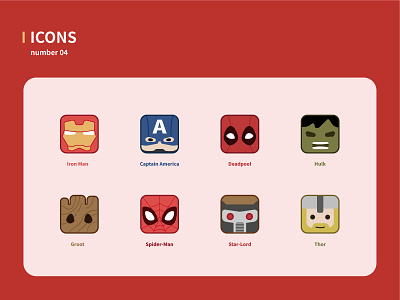 Marvel icon design icon illustration ui