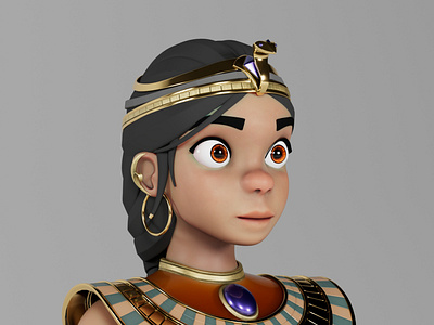 Egyptian queen 3d 3dmodeling animation arnold arnoldrender character design maya render zbrush