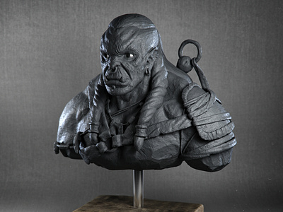 Statue Clay Orc