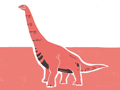 Specosaurus Designo brontosaurus digital illustration dinosaur flat illustration just for fun