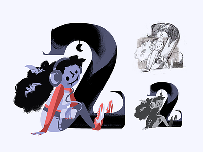 36 days of type • process feature 36 days of type illustrated type illustration process sketches typography