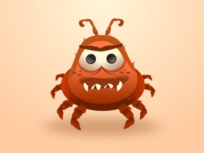 Tick Character animation character gif