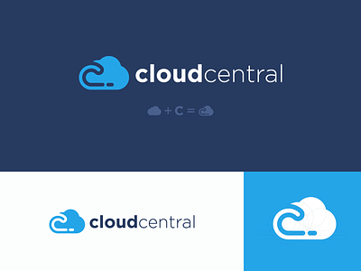 cloudcentral branding c cloud design icon letter logo mark negative space vector