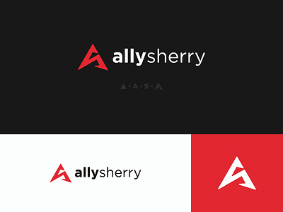 allysherry as branding design letter logo logotype logotype design logotype designer mark triangle vector