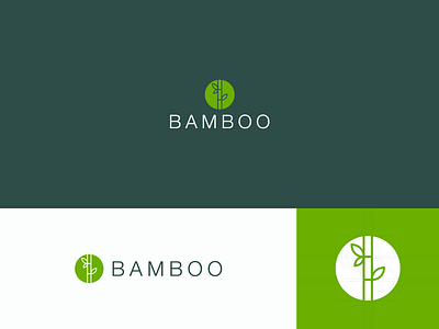Bamboo Logo concept bamboo design grid icon logo mark
