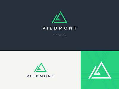 Piedmont abstract brand branding design icon letter logo logotype mark vector