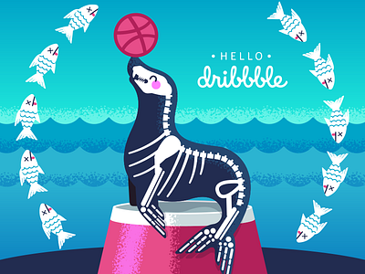 Hello Dribble illustration vector illustration