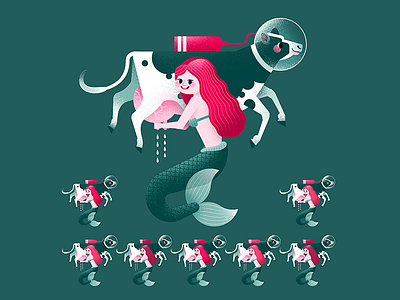 Eight Mermaids Milking