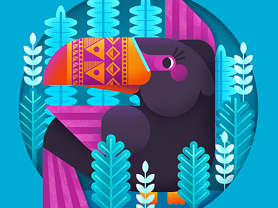 Toucan (kinda) childrens illustration kidlit vector