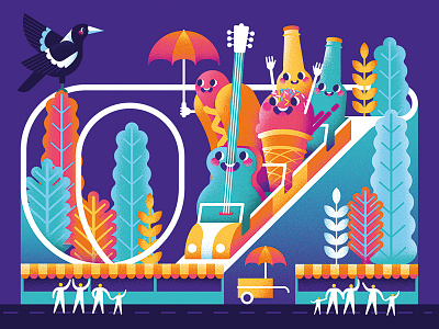 Mt Hawthorn Streets and Laneways Festival Illustration australia event illustration illustration illustrator perth vector illustration