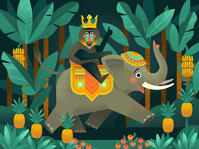 King Mandrill childrens illustration illustration illustrator kidlit procreate