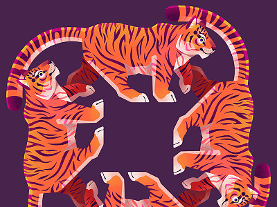Tiger Tiger Tiger Tiger airbrush childrens book illustration childrens illustration illustration illustrator procreate tiger illustration