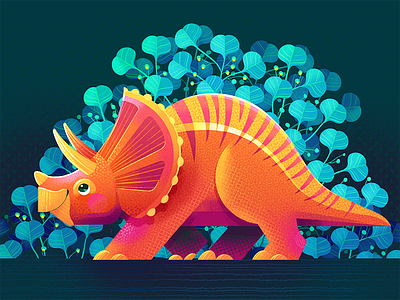 Triceratops 😅 illustration kidlitart procreate procreateapp stegosaurus stegosaurusart