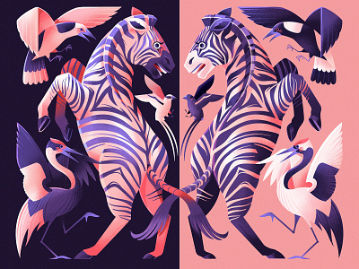 'Contrast' - Procreate Art Prize Entry airbrush contrast illustration illustrator procreate timelapse zebra