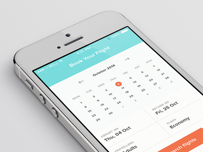 Flight Booking App Date Picker by Ashish Thakkar - Dribbble