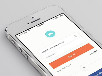 Sign In app clean iphone login minimal register sign in simple