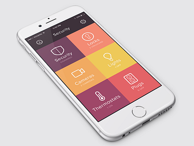 House Monitoring App 6 app clean colors flat iphone minimal security