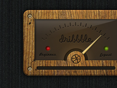 Retro Energy Meter app concept dark dribbble graph interface ipad iphone light logo meter retro texture ui wood