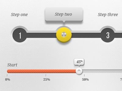 UI Sliders app design gui interface mobile process sliders steps ui