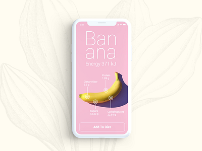 Banana app clean design iphone minimal ui vector