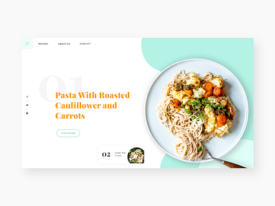 Recipes Website adobe xd food layout pasta recipes ui ux web design