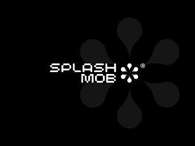 Splashmob logo concept audience concept crowds events hub interaction logo mobile pixel splash