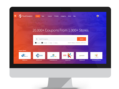 Coupon Website Design - YourCoupon HTML5 boostrap coupon design html5 responsive yourcoupon