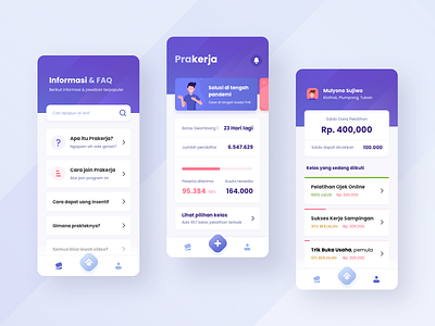 Prakerja app app design app ui design mobile mobile ui prework program training ui ui design ux ux design work