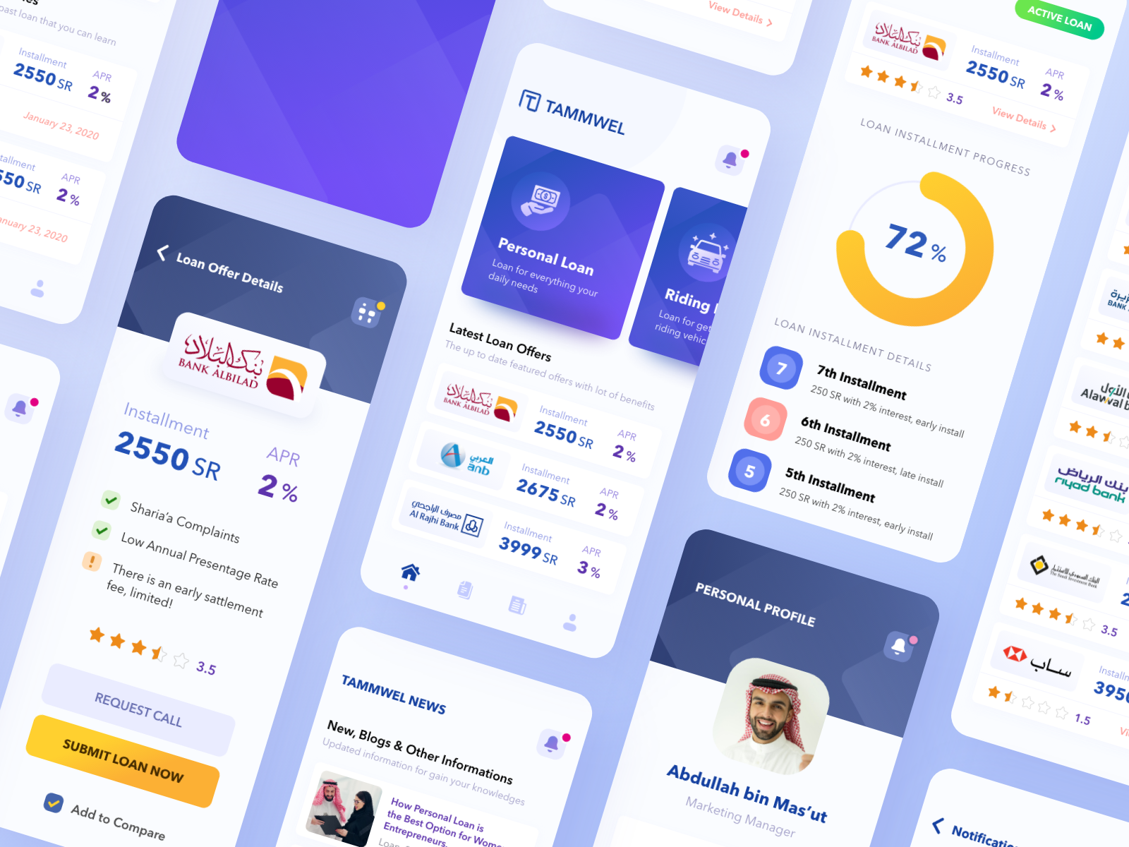 Arabian Loan Service App by HeySaladin on Dribbble