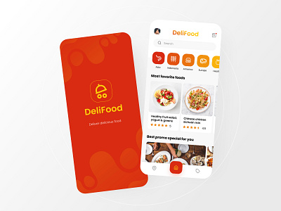 Food Delivery Mobile App app app design app ui delivery delivery app design easy food food delivery food delivery app hungry mobile mobile ui red simple simple design ui ui design ux ux design