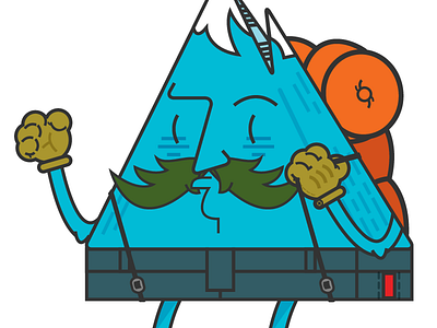 Mr. Mountain Man #4 alps aspen blueridge cartoon climber hiker illustration man mountain rei vector