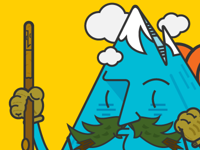 Mr. Mountain Man (Final) aspen camping cartoon character design hiking illustration man mountain rei vector