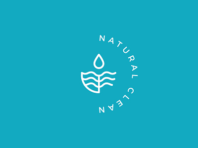 Natural Clean Logo Design agriculture clean environment health line art logo design logo design minimalistic natural organic probiotic water