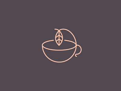 Tea Logo cup drink leaf life line art logo design logo inspiration minimalist premium style tea