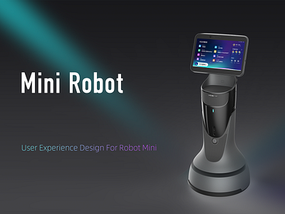 Mini Robot OS UX Design os purple robot ui ux voice assistant