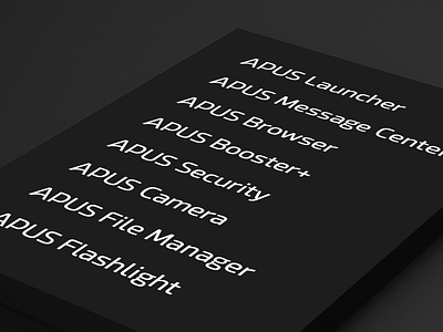 Font design for APUS font font design font family
