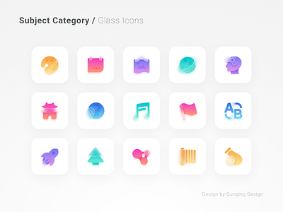 Glass Colourful Icons