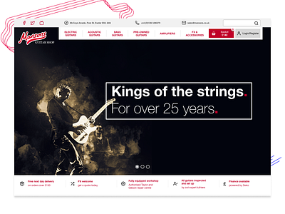 Mansons Guitar Works Web design website design