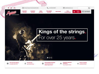 Mansons Guitar Works Web design