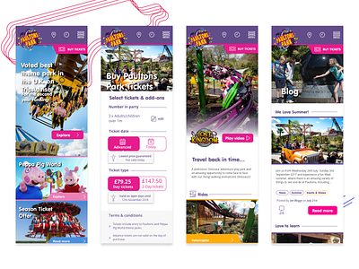 Paultons Park website designs