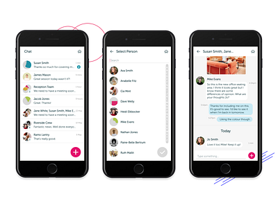 OurPeople chat update app app design ui ux