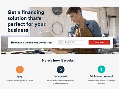 Financing request banking financing loans ui ux web design