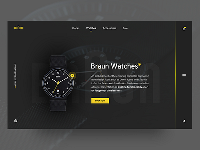 Braun Watches UI Dark Concept