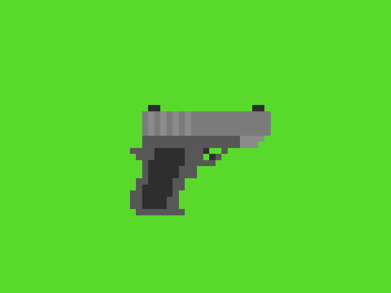 Pixel Art Glock animation design flat game art gaming gun illustration motion pixel pixel art pixelart shotgun sprite