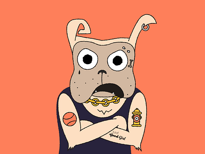 Badass Pug. Don't mess with her ball. 2d ae animation design gif illustration loop mograph motion vector