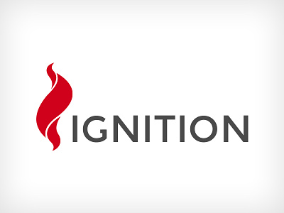 Ignition Logo branding clean concept ignition logo non profit red simple