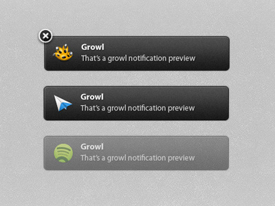 Growl Skin - free psd growl skin free psd ui